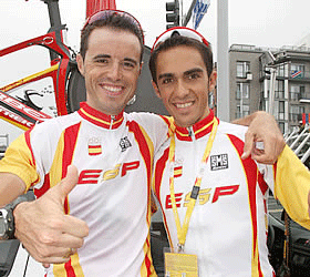 ¿Cuánto mide Alberto Contador? - Estatura y peso - Real height Contador-samuel-sanchez